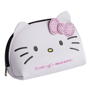 Limited Edition NWT Crème Shop x Hello Kitty White Faux Leather Make Up Pouch